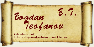 Bogdan Teofanov vizit kartica